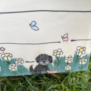 Personalized Dog Urn for Ashes, Hand-Painted Ceramic Pet Memorial Keepsake House image 6
