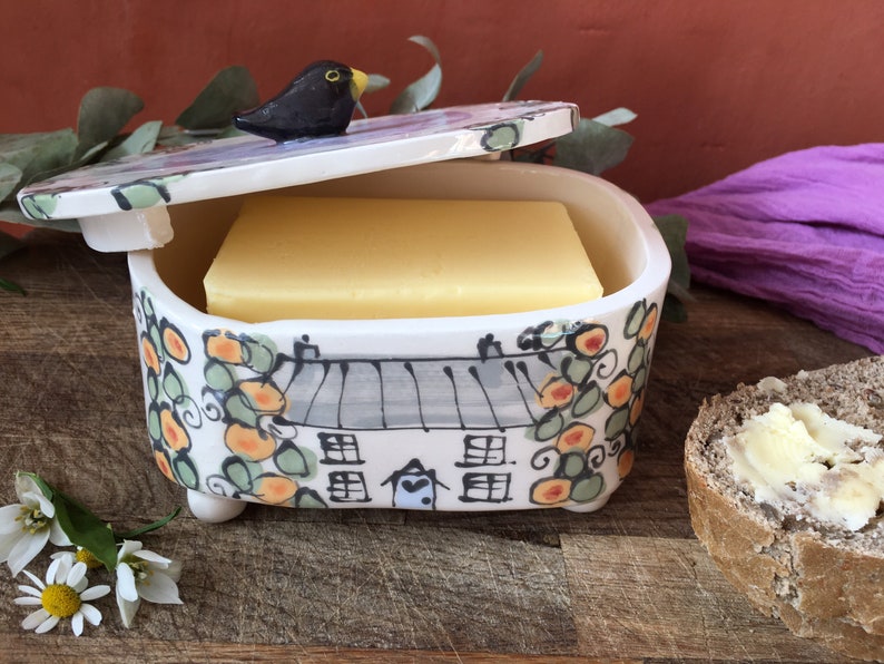 Butter Dish Handmade Butter Dish Pottery Ceramic Butter Etsy UK