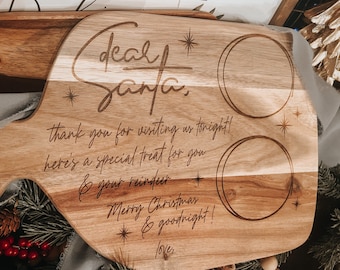 Plätzchen für Santa// Plätzchen für Santa Charcuterie Board// Weihnachten Charcuterie Board// Personalisiertes Charcuterie Board