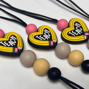Teacher Lanyard// Personalized Teacher Lanyard// Engraved Teacher Lanyard// Teacher Wooden Lanyard