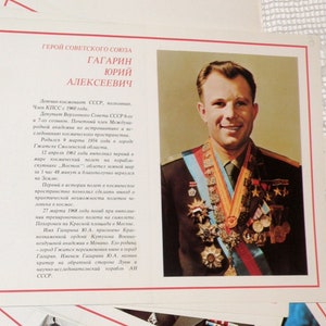 1978 Cosmonautes soviétiques ensemble de 41 cartes postales A4 sous couverture, Cartes astronautes URSS, Cartes à thème spatial Astronautes soviétiques Collectionnant l'espace
