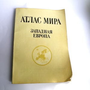Europa Zachodnia - 1981 Vintage Geographic Book z serii Atlas Of The World, mapy atlasowe, mapy kolekcjonerskie, zabytkowa geografia
