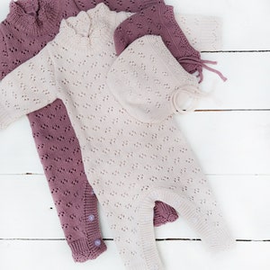 Baby Girl Knitted GRACE Sweater Romper with HAT Long Sleeve Warm Fall Winter Cotton kids Dressy Romper Grace Knit 2pc SET