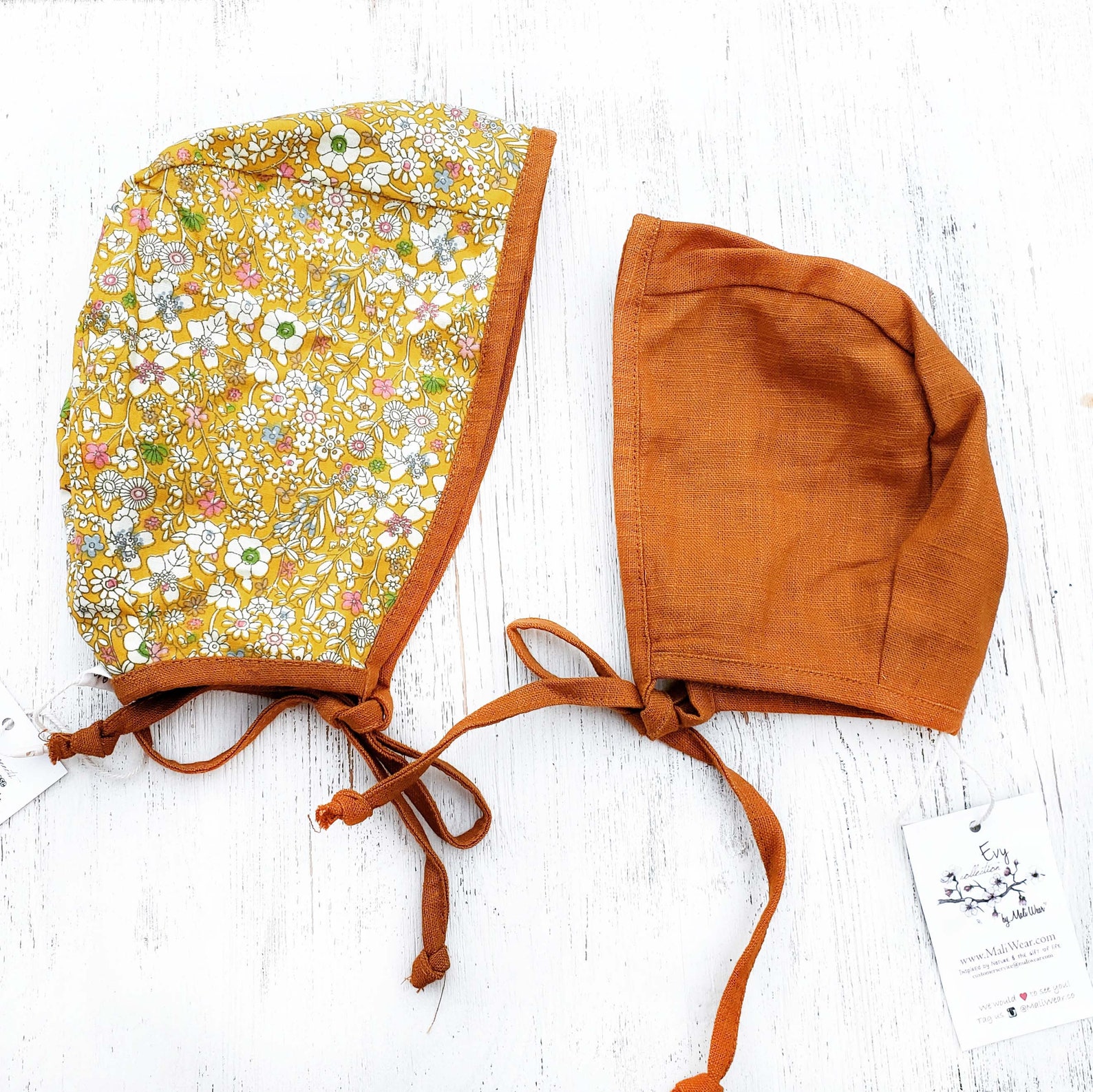 Rustic Brown Linen Baby With Wild Flower Fields Evy Etsy