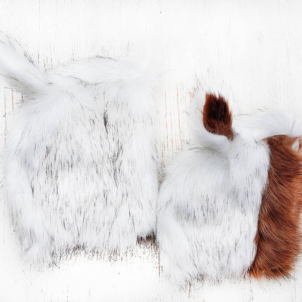 Chapeau de fourrure bébé esquimau Animal Husky ours renard chapeau fausse fourrure enfants chapeau d'hiver nature accessoire photo Costume animal chapeau pour enfants