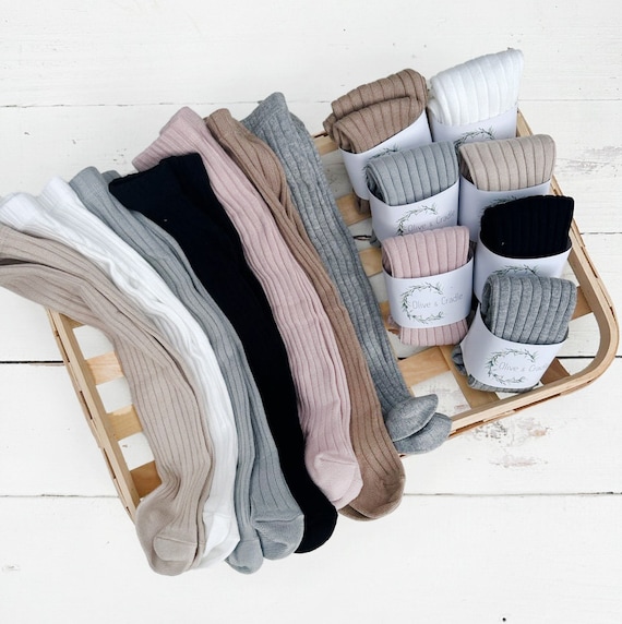Kids Baby Girl Boy Cotton RIBBED TIGHTS Leggings Stockings