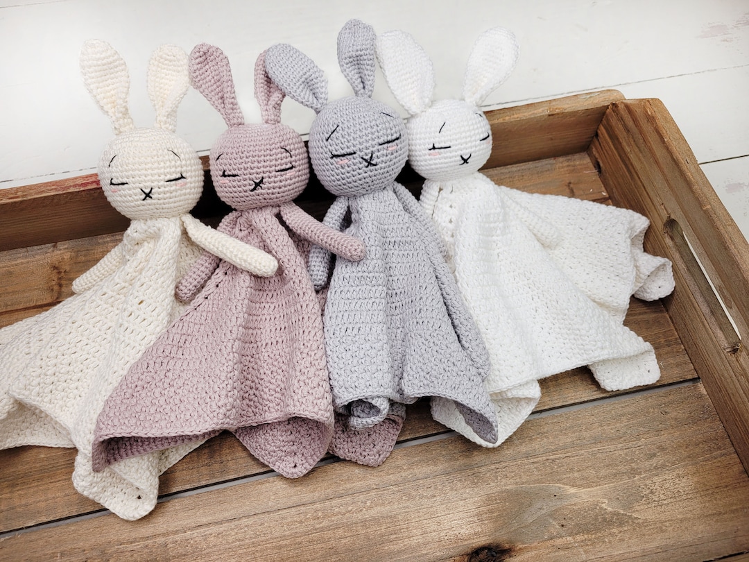 Free Crochet Bunny Lovey Pattern (Square Blanket) - Cuddly Stitches Craft