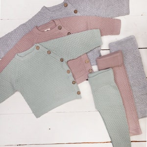 Baby Girls and Boys Knit Sweater and Pants Buttoned Cotton Outfit Long Sleeve Warm Fall Winter Spring Cotton kids Dressy Noah-Knit