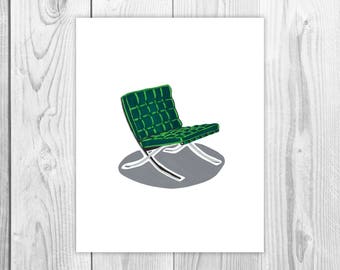 May include: A green and black chair with a chrome frame. The chair has a square-shaped seat and back.