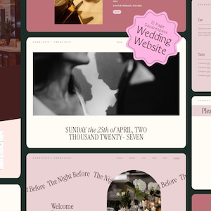 Squarespace Wedding Website Template: Invitation & RSVP image 1