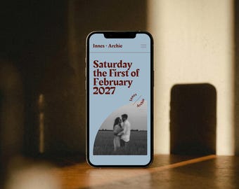 Squarespace Wedding Website Template: Invitation & RSVP