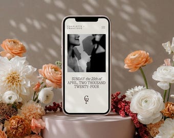 Squarespace Wedding Website Template: Invitation & RSVP