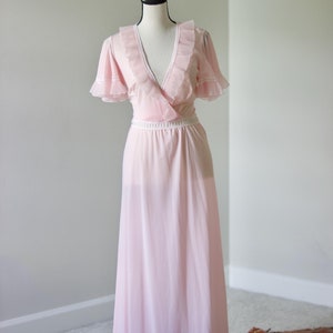 Rose Petal -  70s Ruffled Maxi Dress
