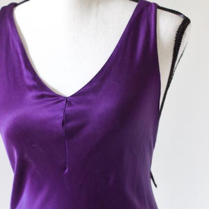 Gorgeous Y2K Deep Purple Silk Maxi Dress – Vintage 2000s, 100% Silk, Flowy, Low Back, Sexy Evening Gown by Sami NY | Size XS - S