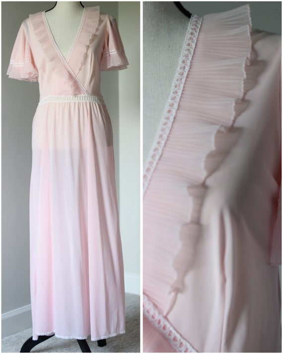 Rose Petal -  70s Ruffled Maxi Dress