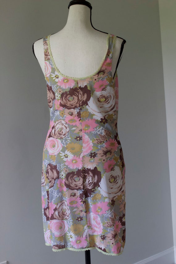 Groovy Blooms - 60s Vintage Floral Slip Dress - image 5
