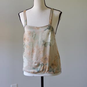 Vintage 90s Armani 100% Silk Floral Tank Top