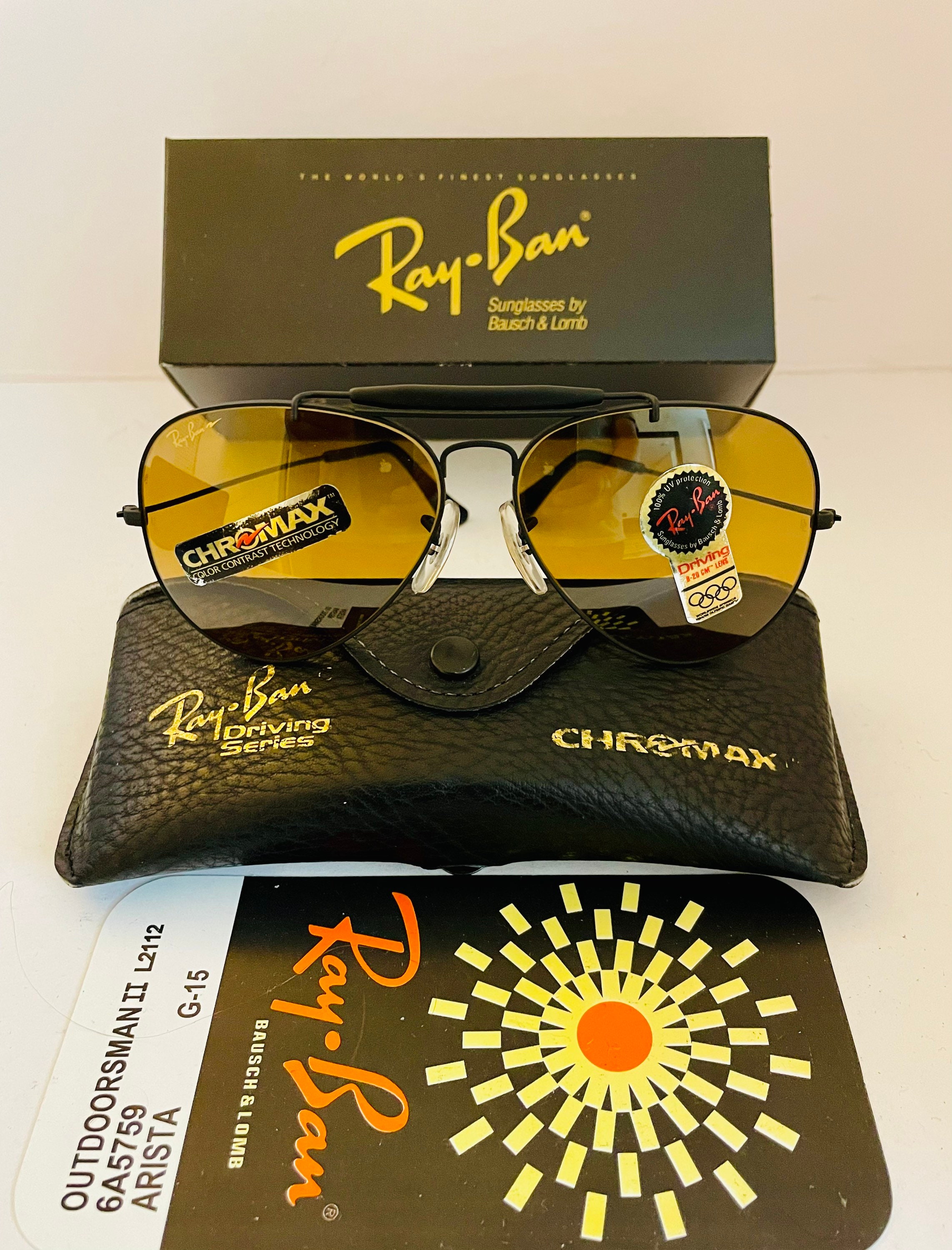 New Old Stock 62M Vintage Aviator Chromax Ray Ban B20 Driving - Etsy