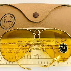 Ray ban yellow lens shooting glasses discount