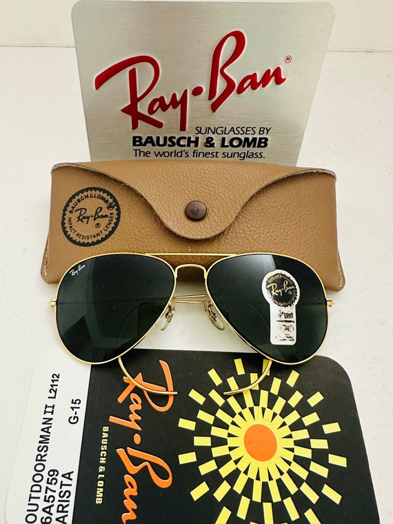 vintage New 58mm Aviator Ray Ban Green Bausch Lomb