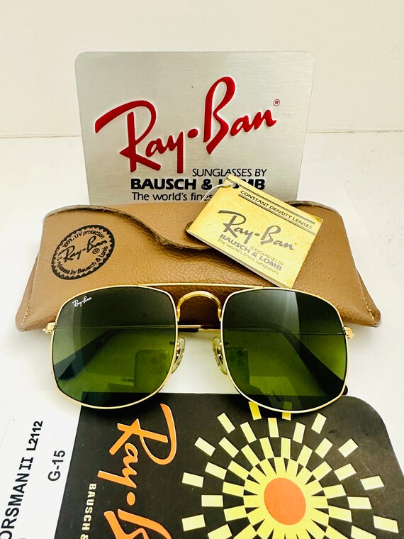 New Old Stock 52mm Avitator Treditional Carvan Green RB3 Vintage Ray Ban Sunglasses Bausch Lomb Vtg NOS Vtg Original Etsy
