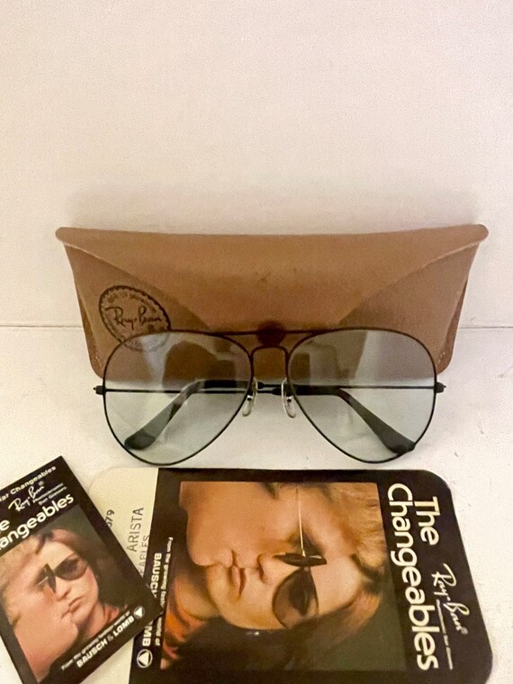 62mm New Old Stock Vintage Aviator Ray Ban Photochromic Changeable Clear to Light Blue Gray Bausch Lomb Usa BL VTG Etsy