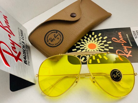 ray ban shooter yellow
