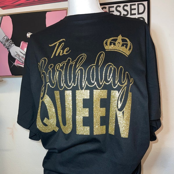 Cute Birthday Queen 19th Birthday T-Shirts Gold Tiara Crown