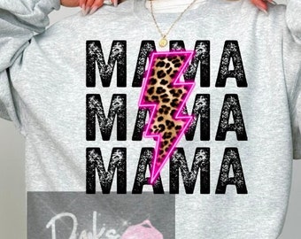 Mama Sweatshirt | Mama pink lepord Sweatshirt | Mothers Day Gift | Cool Mom | First Mothers Day Gift | Personalized Gift | Mom Life Shirt
