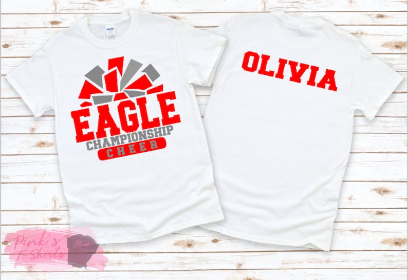 Personalized Cheer Spirit shirts for school with name on back Etsy