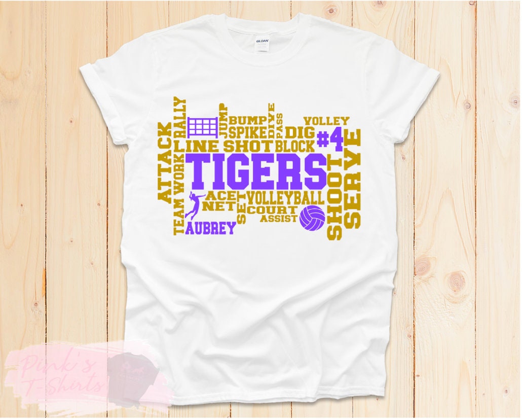 Personalized Volleyball Spirit Shirts Customized With Your Etsy