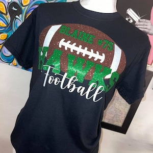 Glitter Football mom spirit shirt for school | Girly football tee | school T-shirt with mascot | School spirit shirts | Football team shirt