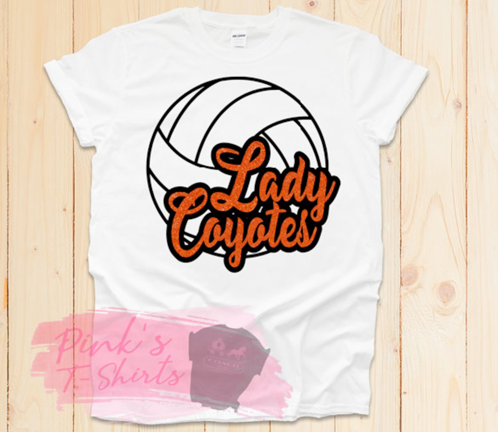 Volleyball Spirit Shirt With Mascot and School Colors School Etsy