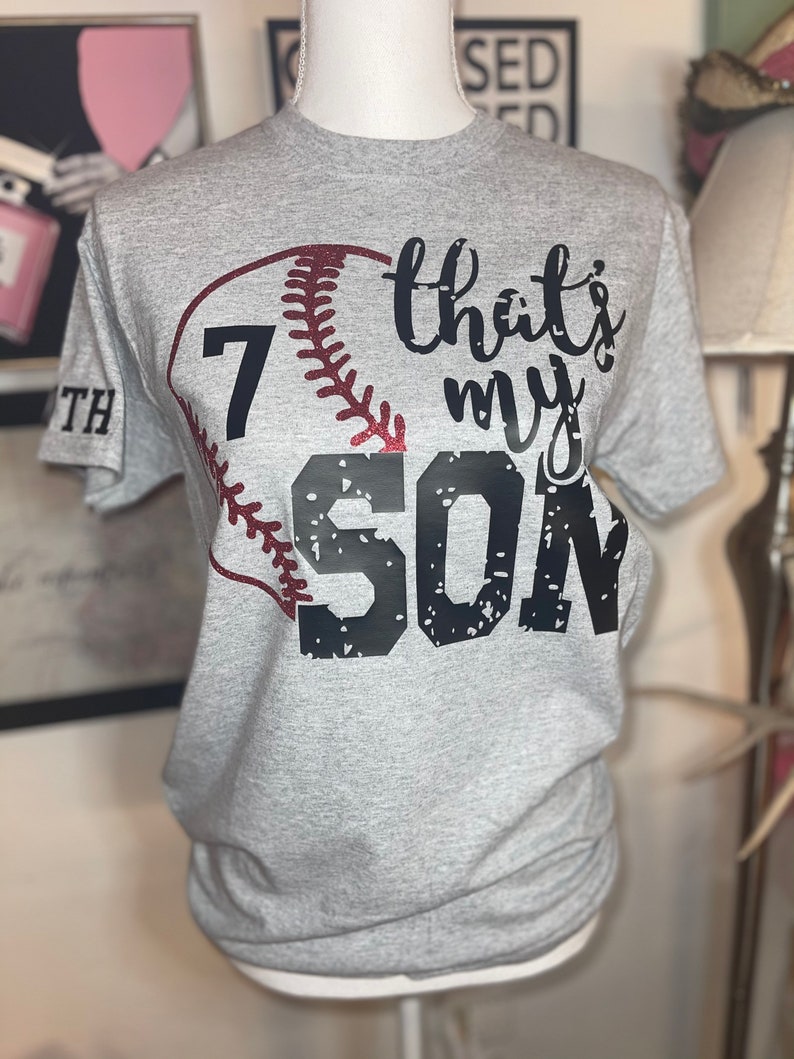 Baseball mom t-shirt thats my son personalized with name and | Etsy