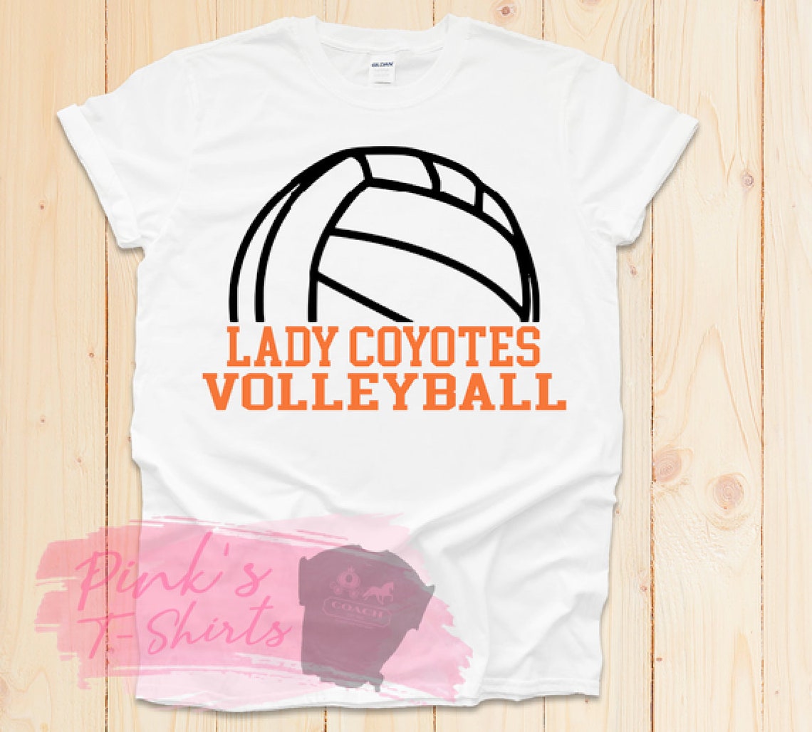 Customizable Volleyball Spirit Shirt With Mascot and School - Etsy