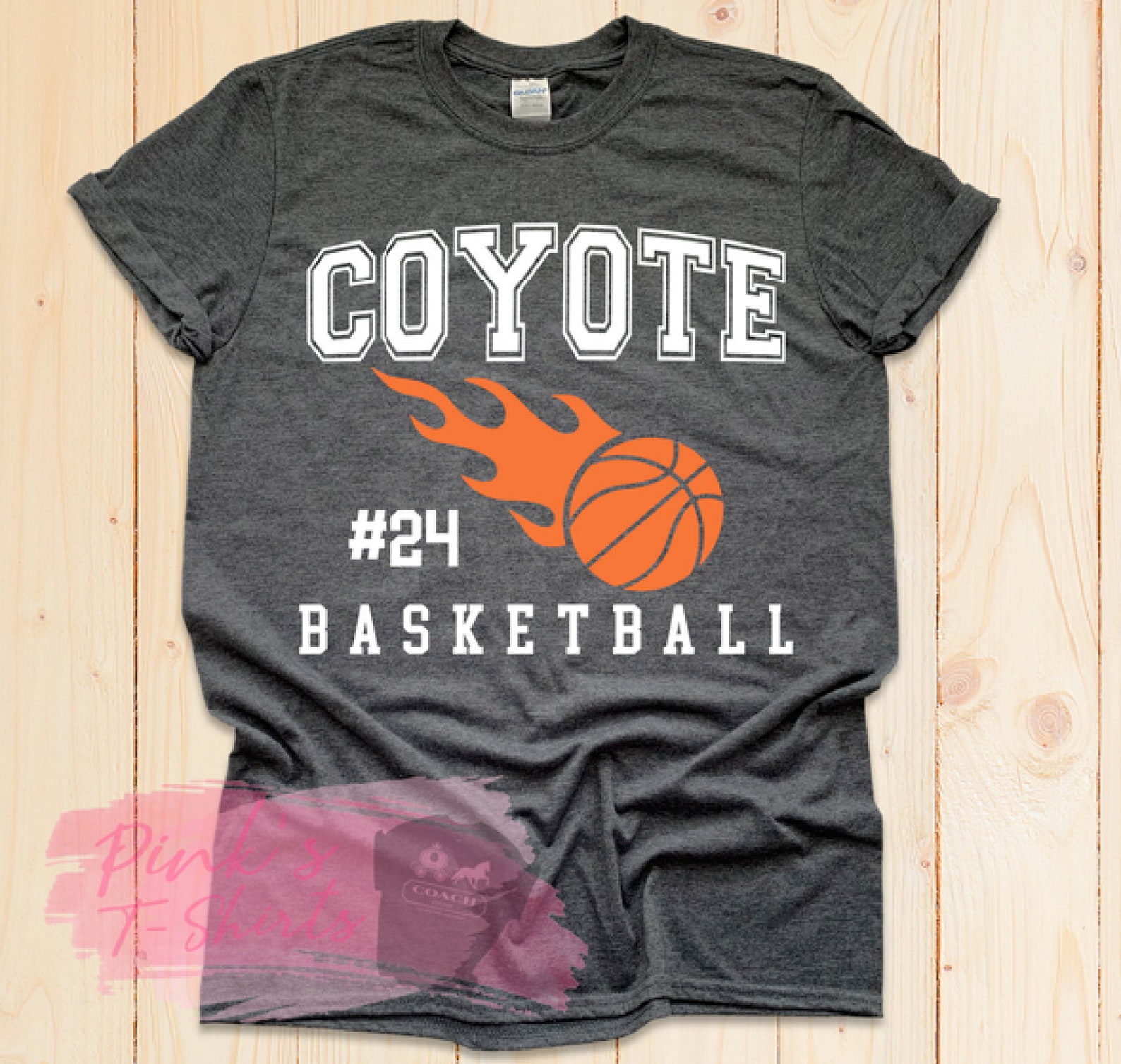 Basketball spirit shirt customized with your school colors and Etsy