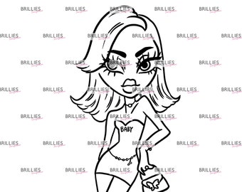 Doll Coloring Sheets Etsy