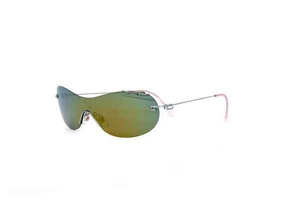 Wholesale 2000's Rimless Shield Sunglasses | Refl… - image 3