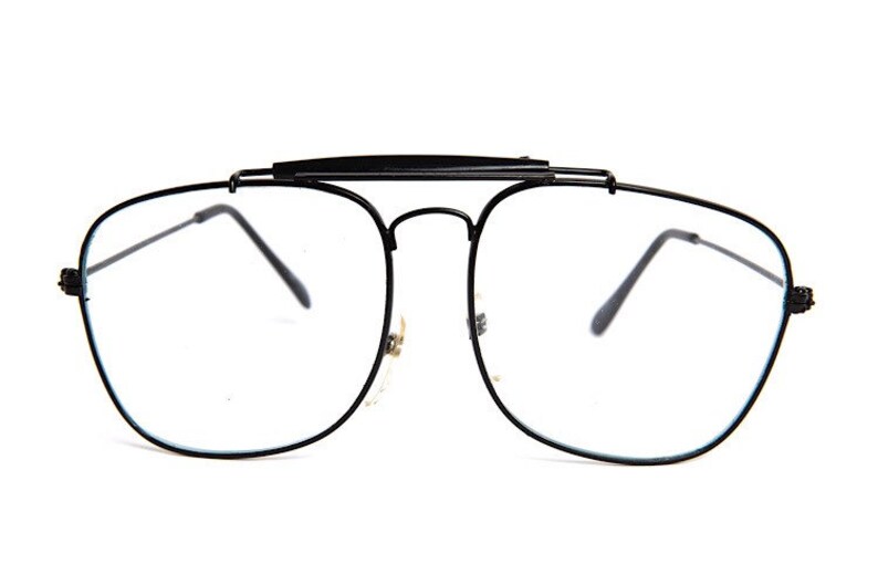Clear Aviator Nerd Glasses 80s Glasses Non Prescription Etsy