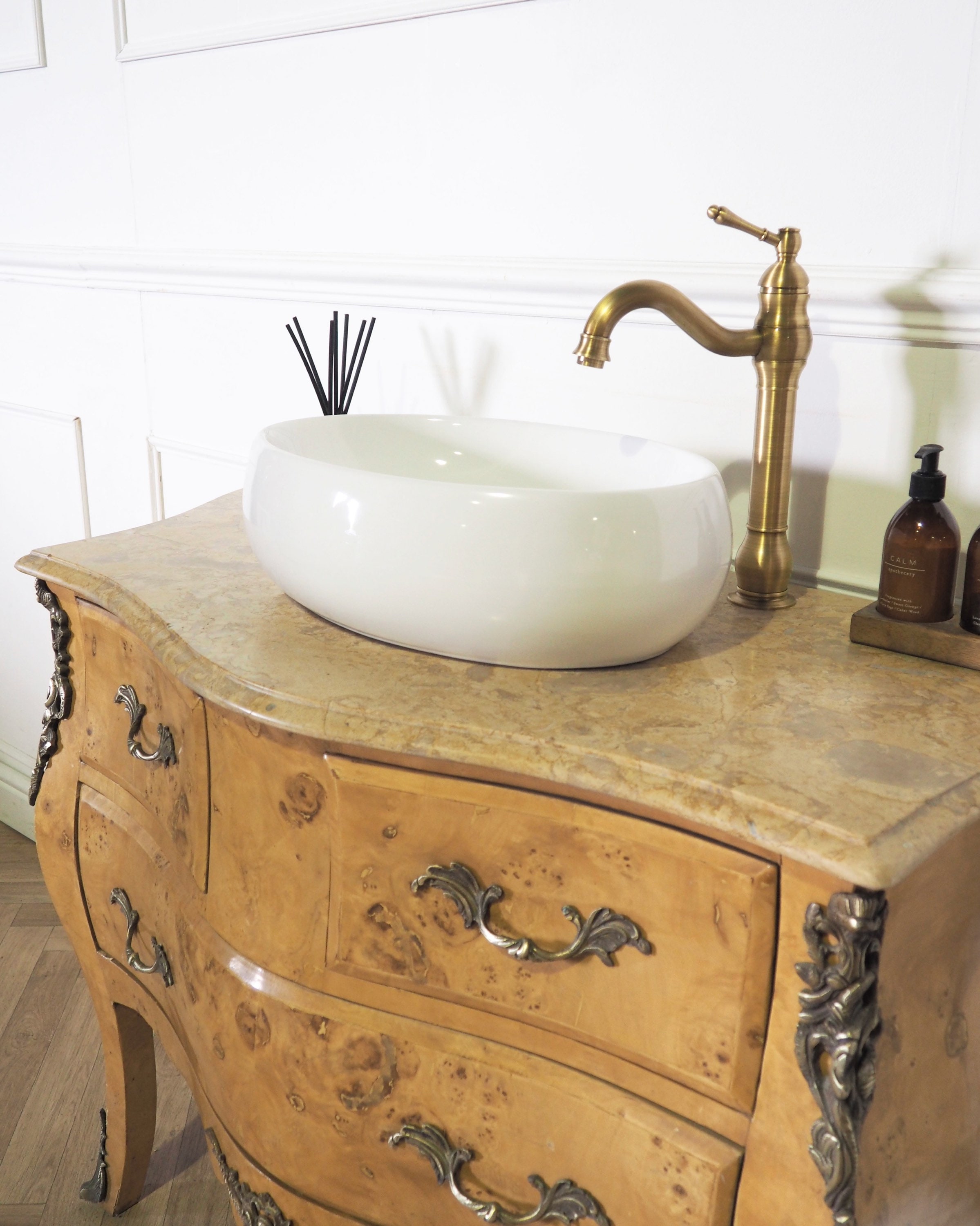 NOW SOLD French Vintage Bathroom Vanity Washstand Bombe Etsy