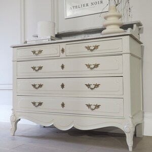 French Louis XV Chest of Drawers with Marble