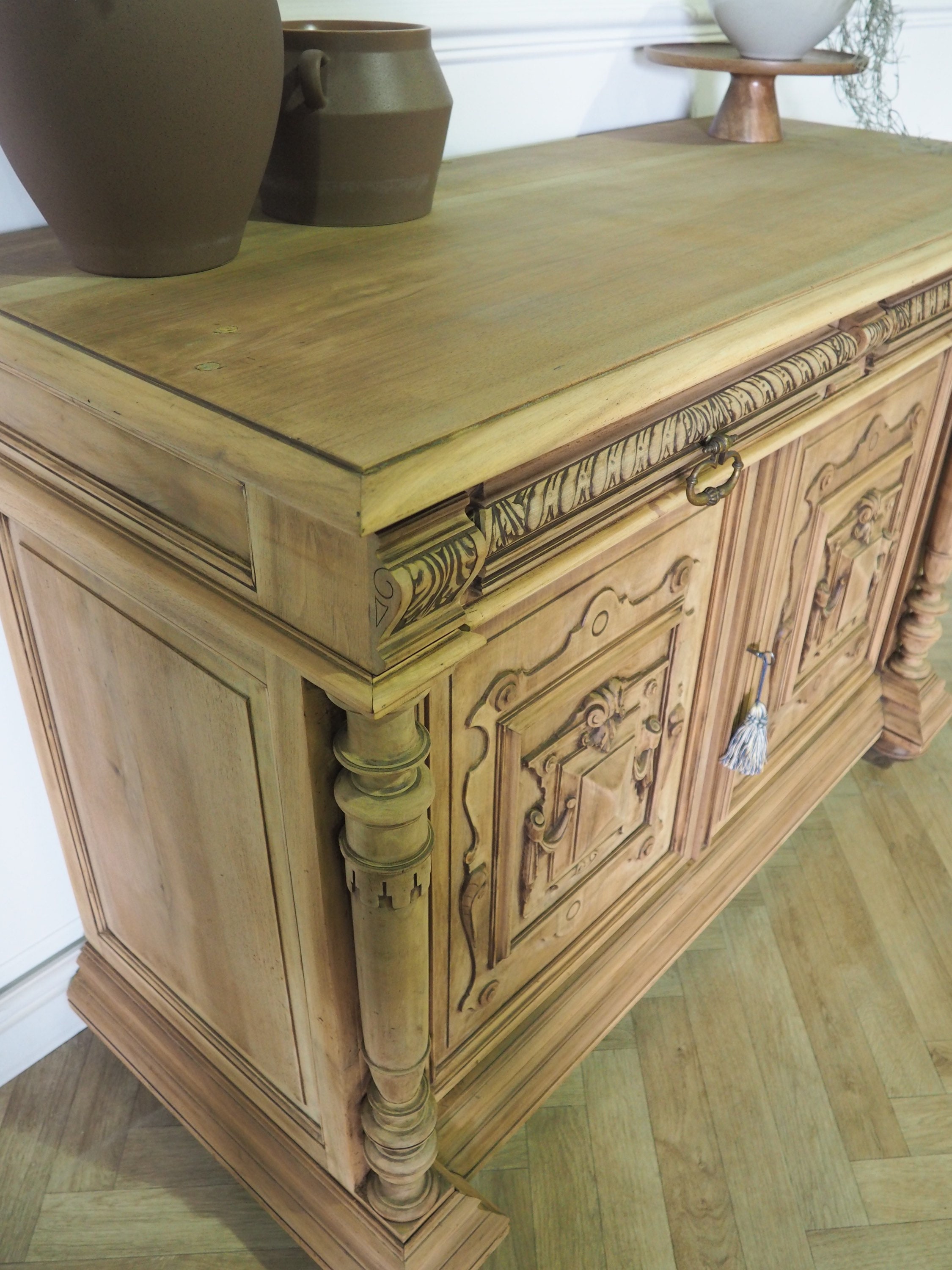 NOW SOLD French Antique Raw Wood Cupboard Sideboard Etsy