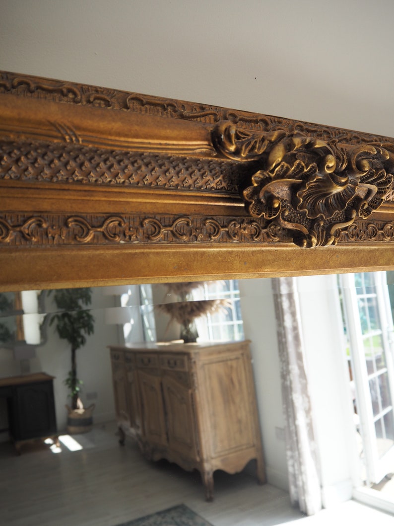 Extra Large Ornate Gold Mirror French Style Vintage Etsy UK