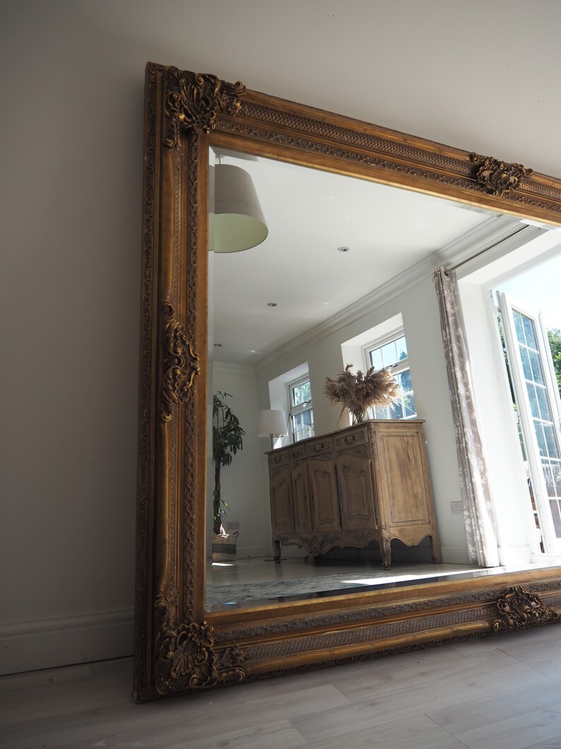 Extra Large Ornate Gold Mirror French Style Vintage Etsy UK