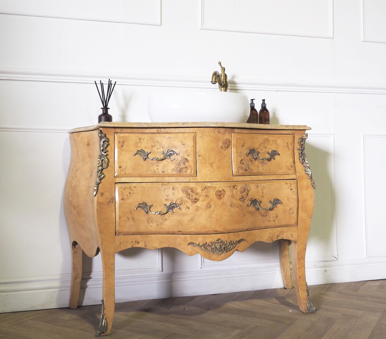 NOW SOLD French Vintage Bathroom Vanity Washstand Bombe Etsy