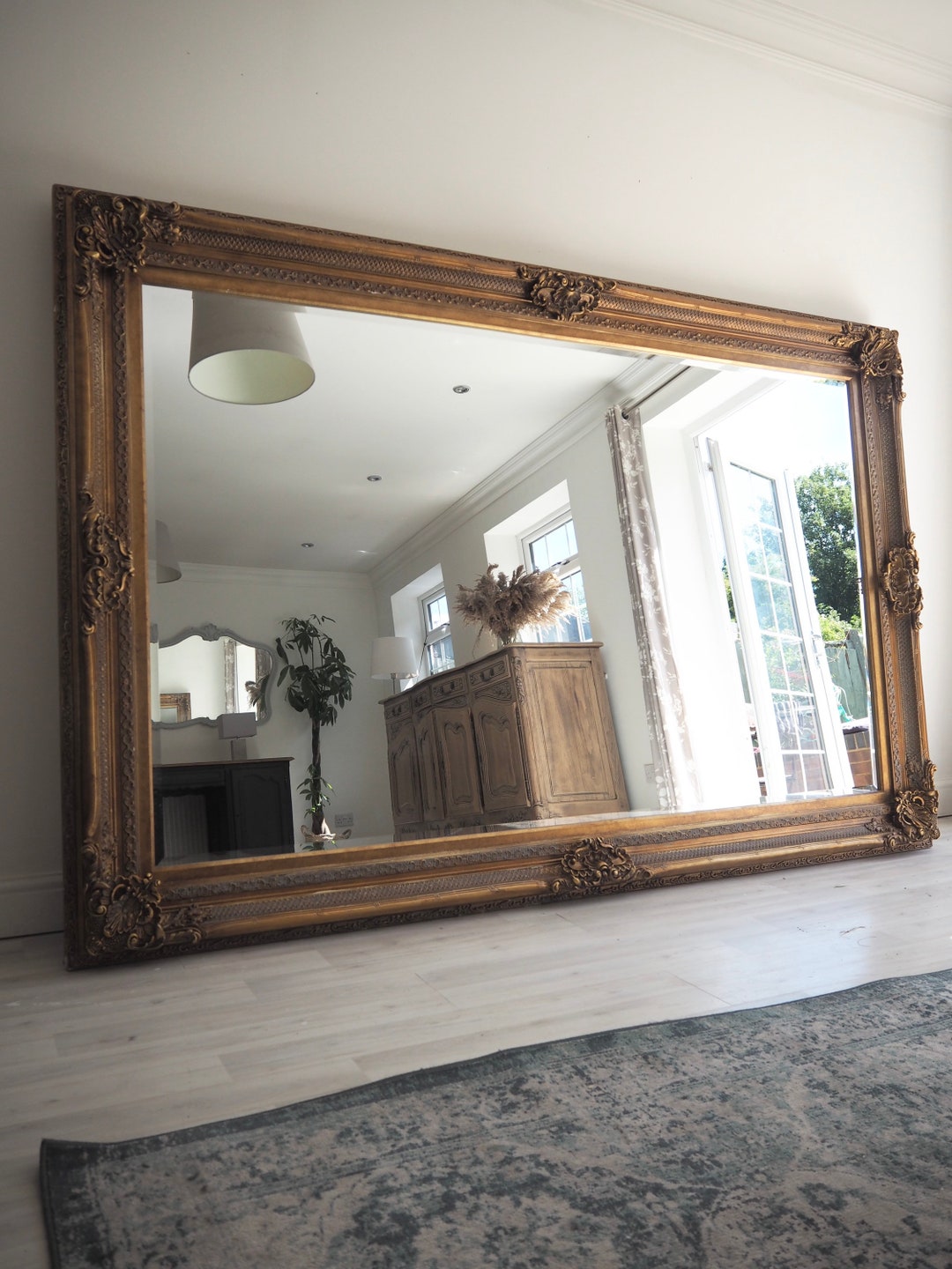 Extra Large Ornate Gold Mirror French Style Vintage Etsy UK