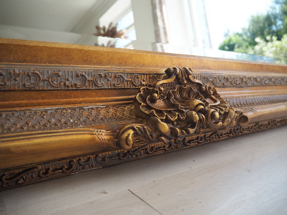 Extra Large Ornate Gold Mirror French Style Vintage Etsy UK