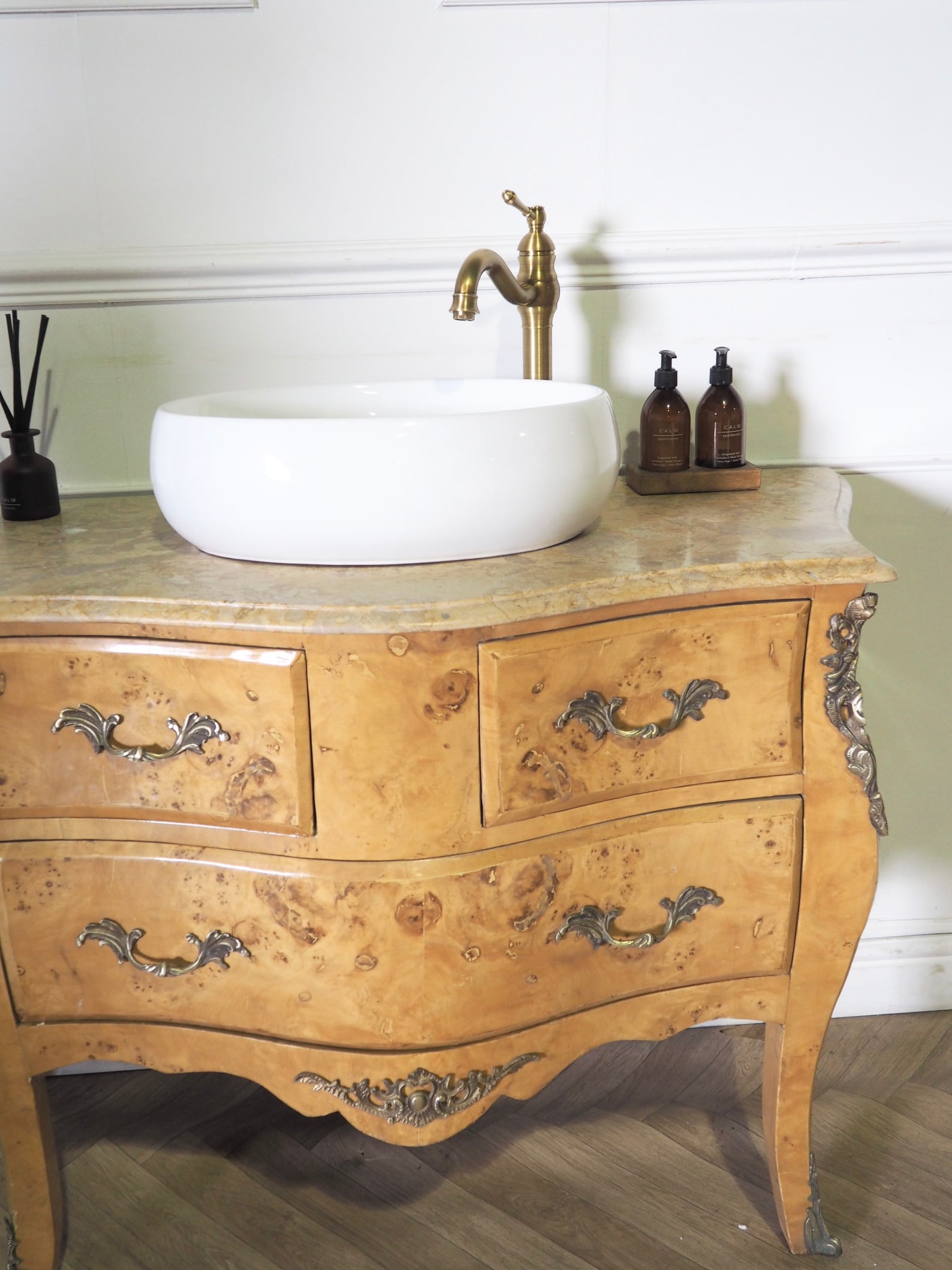 NOW SOLD French Vintage Bathroom Vanity Washstand Bombe Etsy