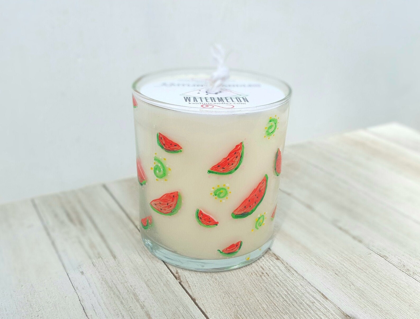 Watermelon Candle Homemade Decorative Candle Watermelon Etsy