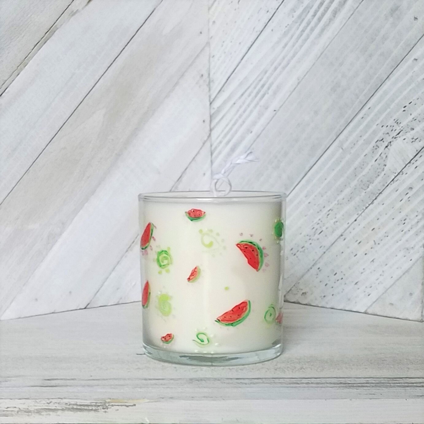 Watermelon Candle Homemade Decorative Candle Watermelon Etsy